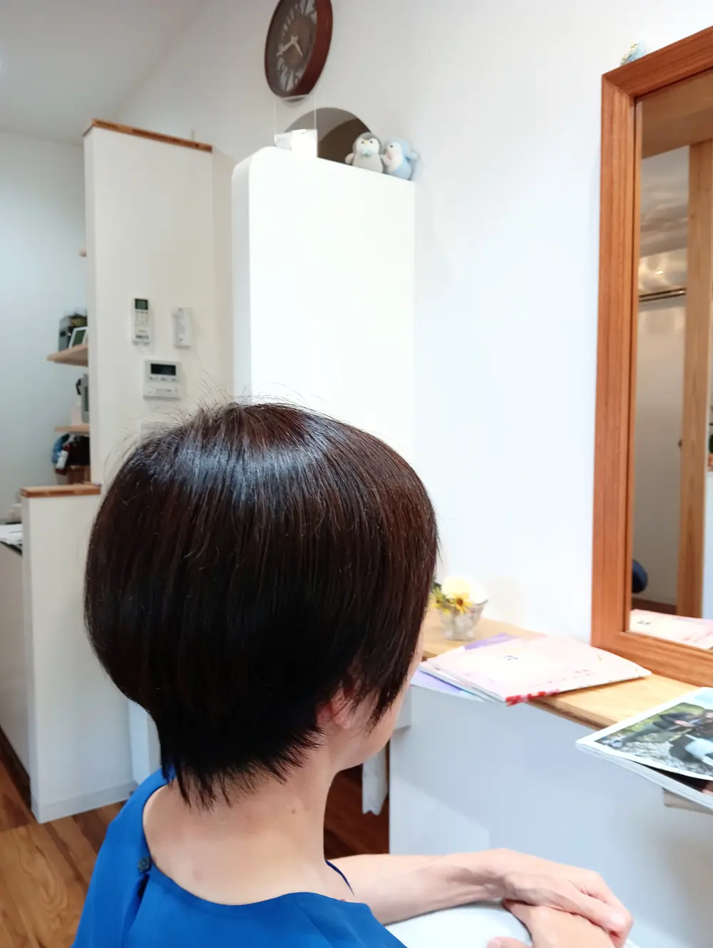髪修復カラー施術後の髪