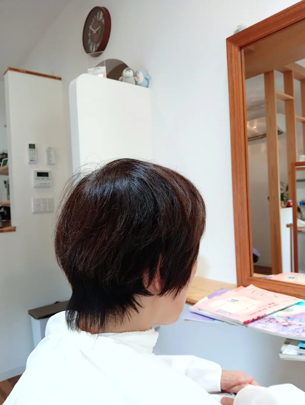 髪修復カラー施術前の髪